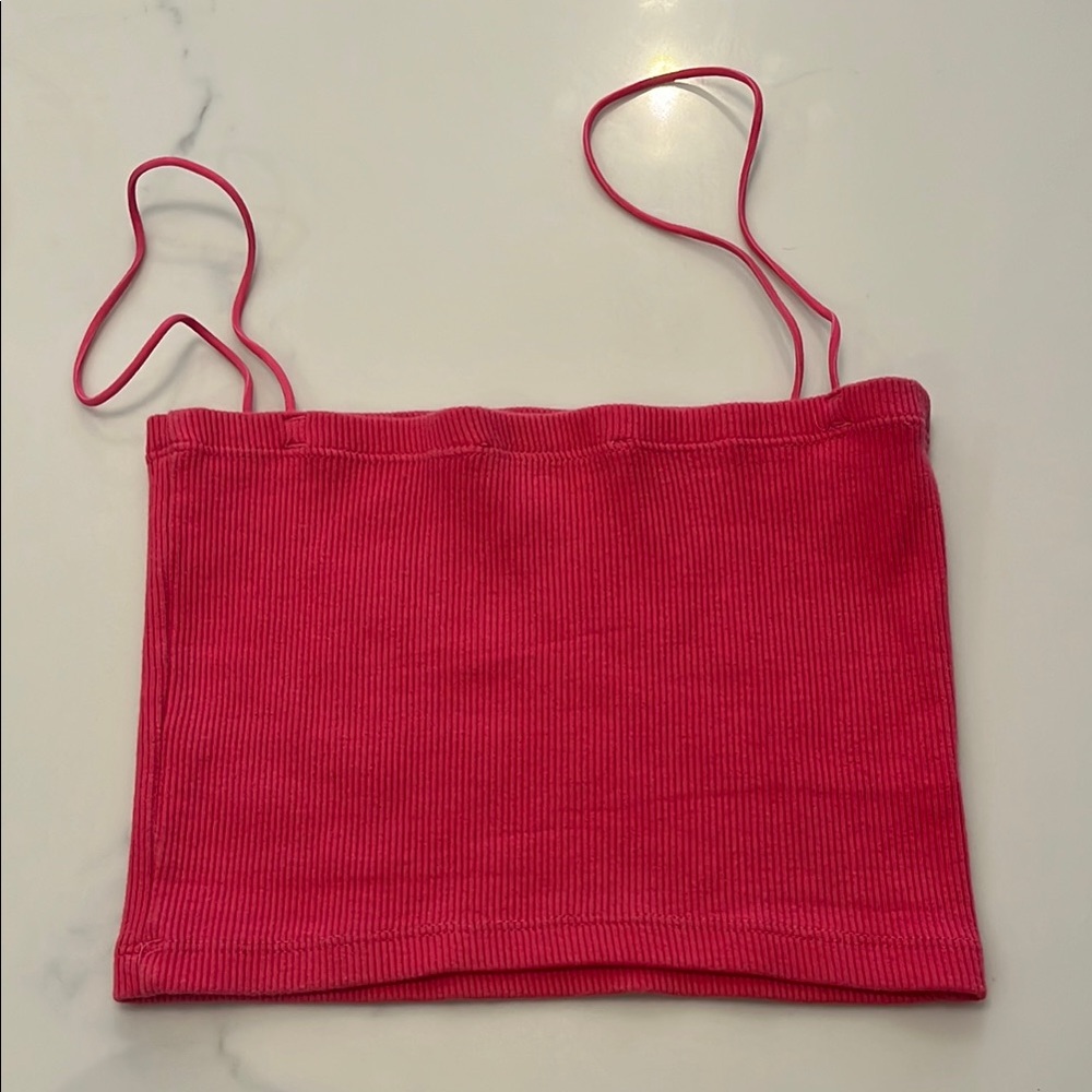 Zara Pink Ribbed Top - Picture 3 of 3